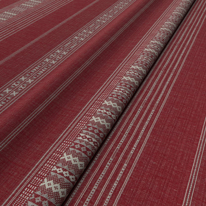 Ethnic Stripe Red Fabric