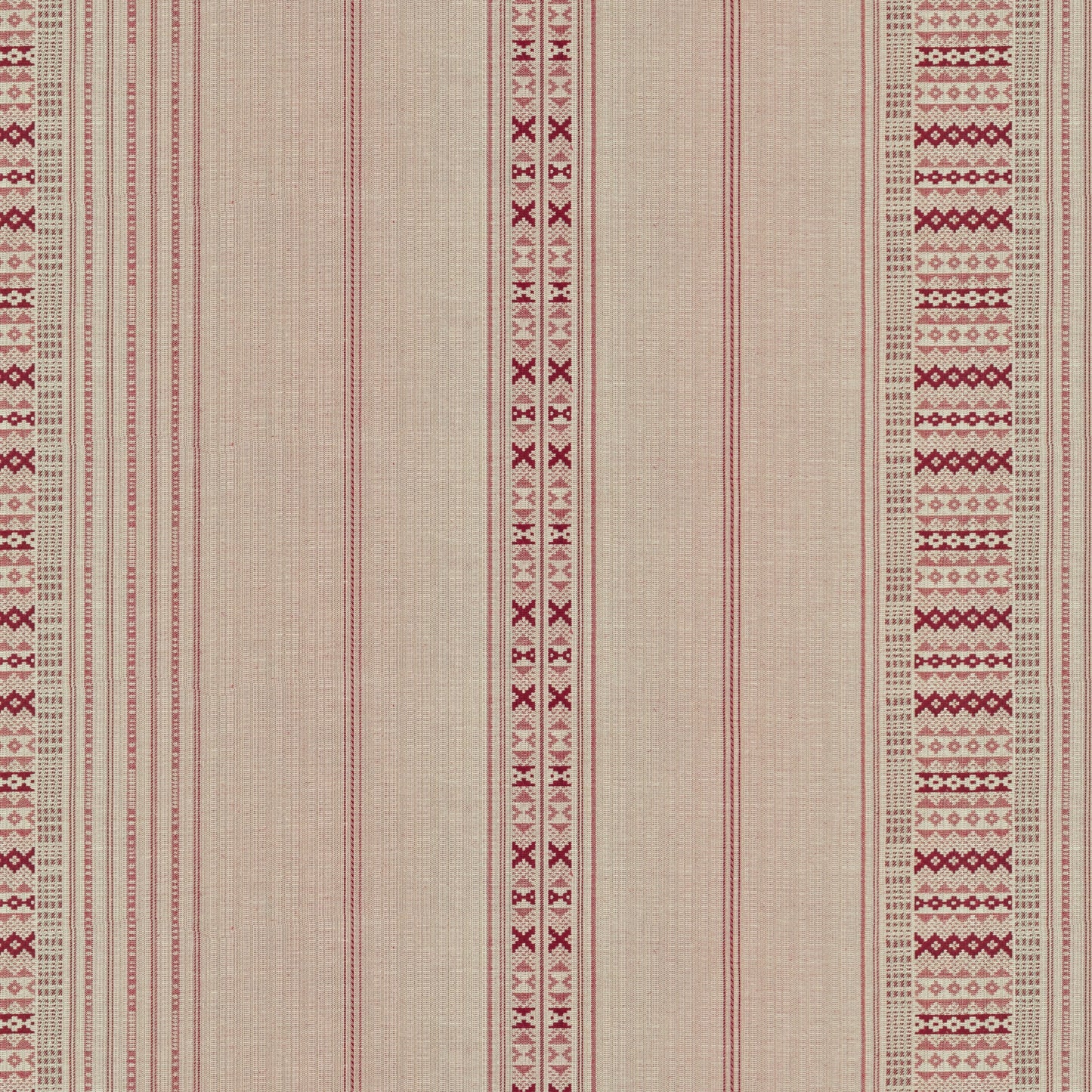 Ethnic Stripe Red Fabric