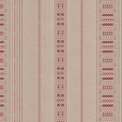 Ethnic Stripe Red Fabric