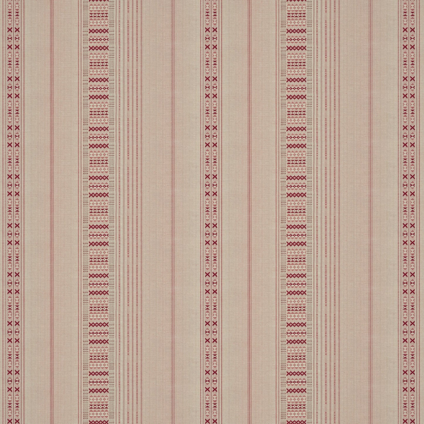 Ethnic Stripe Red Fabric