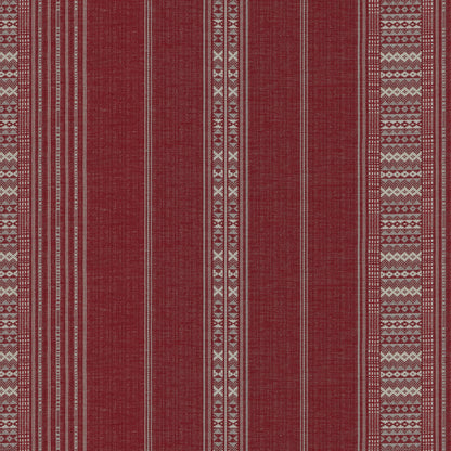 Ethnic Stripe Red Fabric