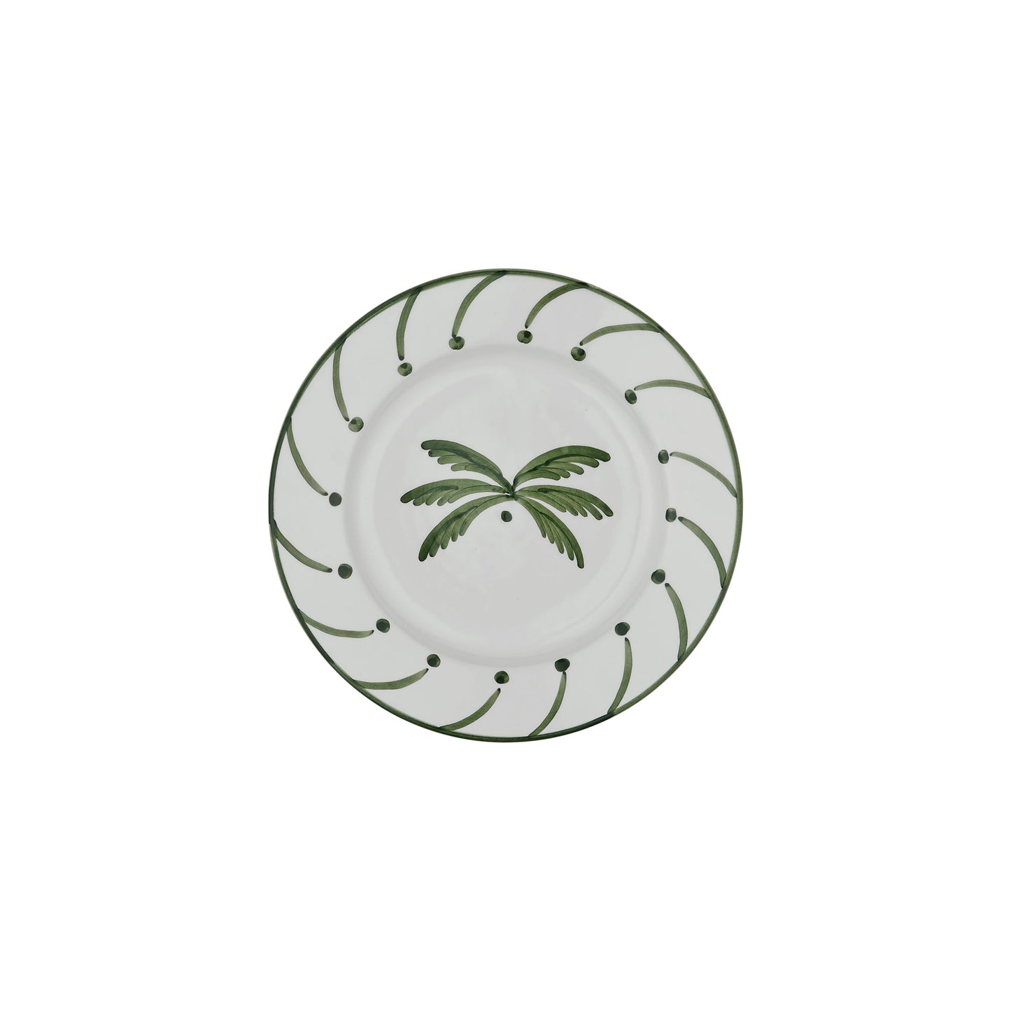 Green Palm Tree Ceramic Medium Plate