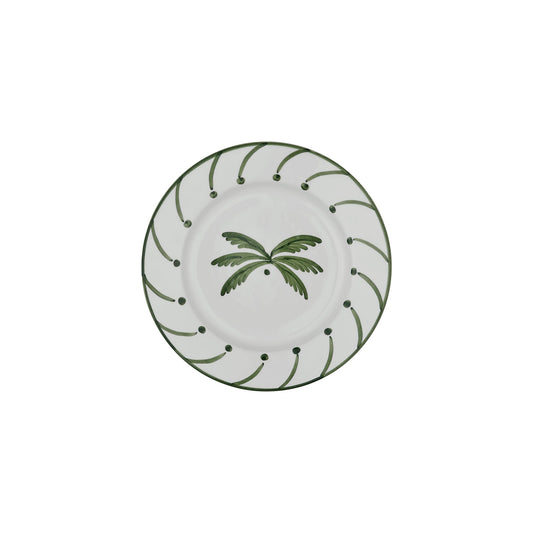 Green Palm Tree Ceramic Medium Plate