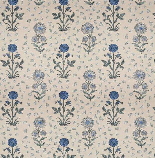 Magda Blue Wide-Width Wallpaper Sample