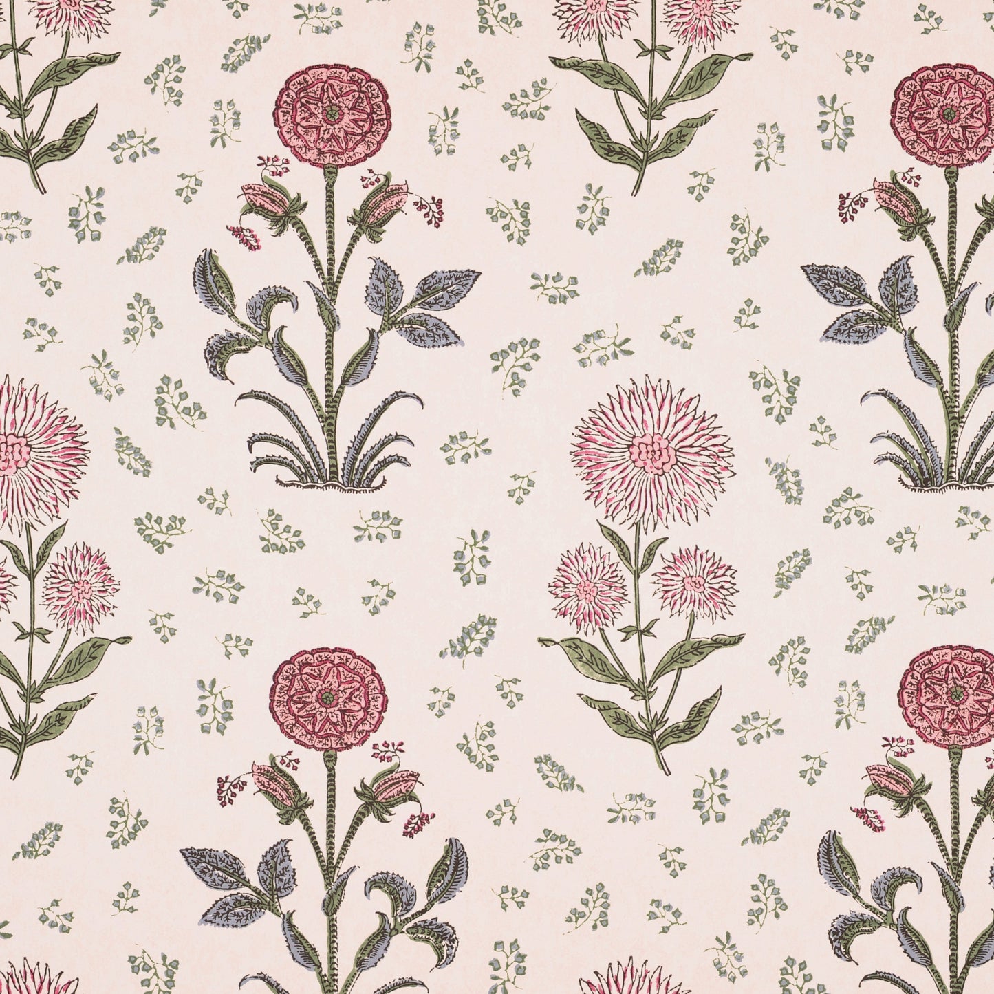 Magda Pink/Green Wide-Width Wallpaper