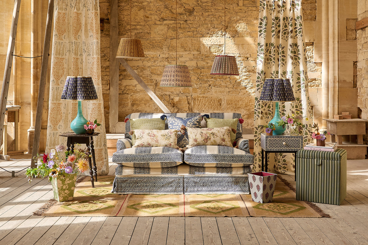 Vasari Blue/Orange Fabric