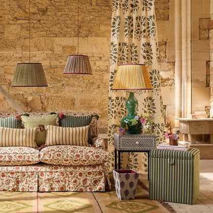 Samode Green/Taupe Fabric