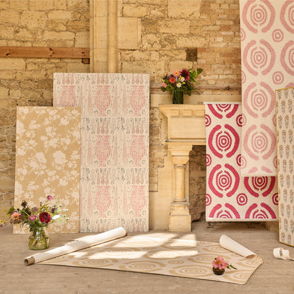 Vasari Blue/Pink Wide-Width Wallpaper