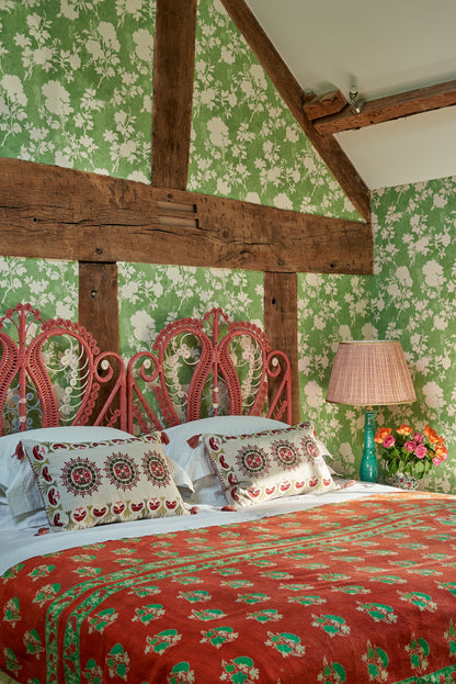 Flowerberry Green Wallpaper Roll