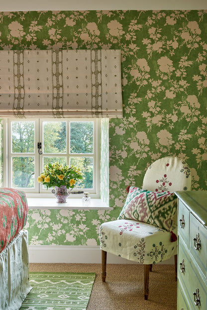 Flowerberry Green Wallpaper Roll