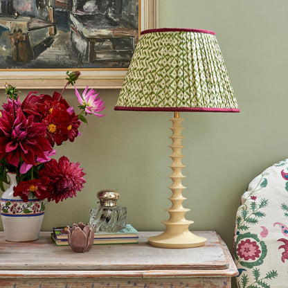 Blonde Tiered Lacquer Wooden Lamp Base