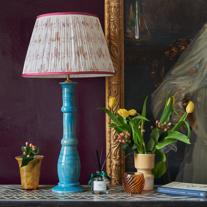 Blue Candlestick Ceramic Lamp Base