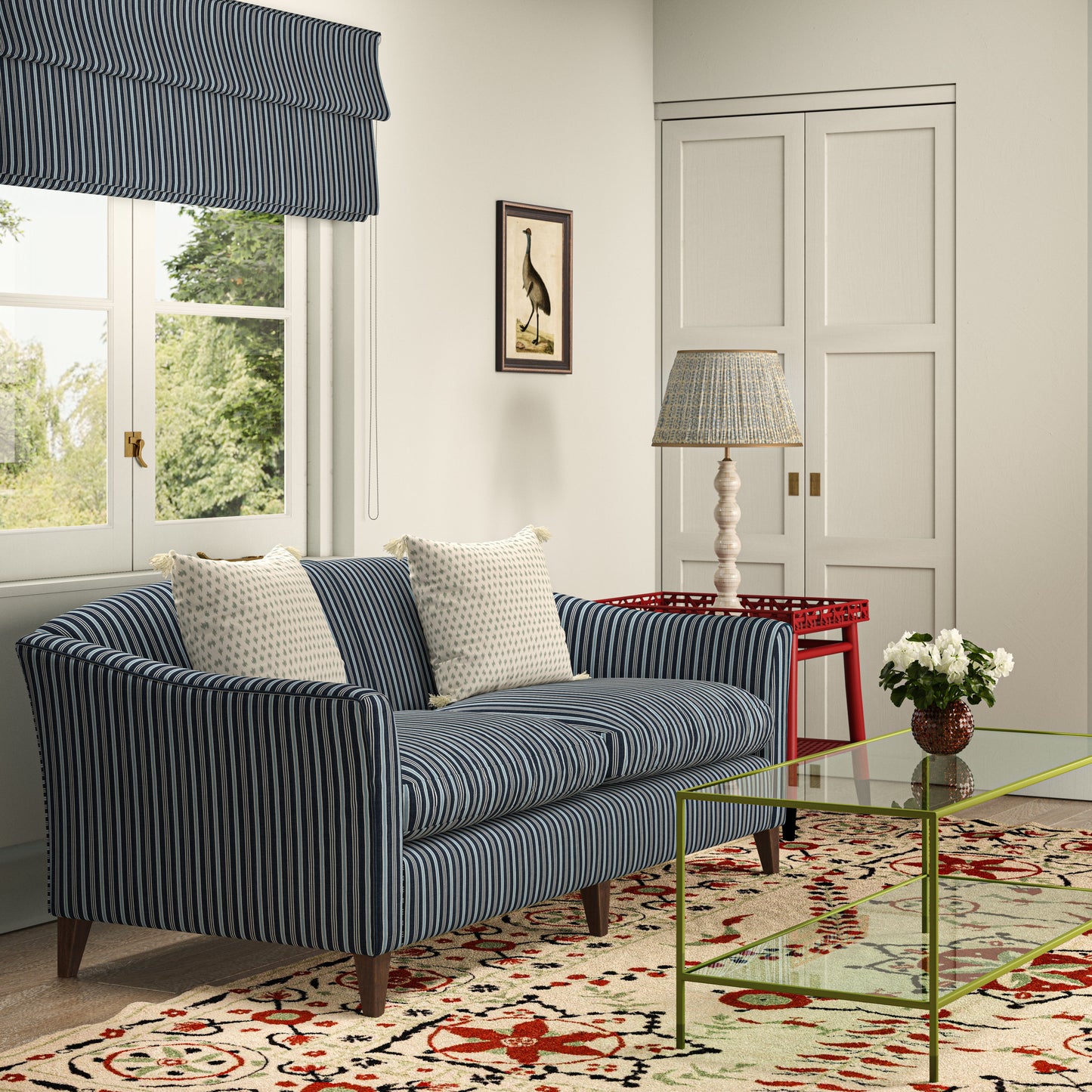 Meknes Stripe Midnight/Azure Fabric