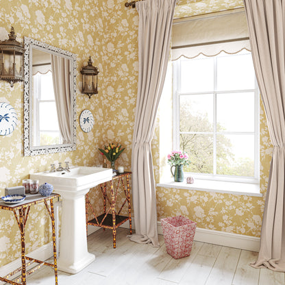 Flowerberry Yellow Wallpaper Roll