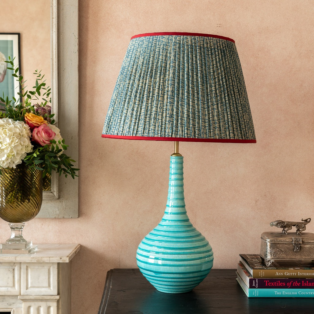 Penny-Morrison-Aqua-Spiral-Teardrop-Ceramic-Lamp-Base-Quirky-Unique-Colourful-Hand-Painted-Bespoke-Artisanal