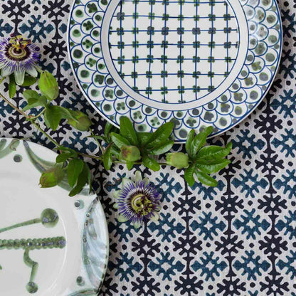 Hemant Blue/Black Fabric