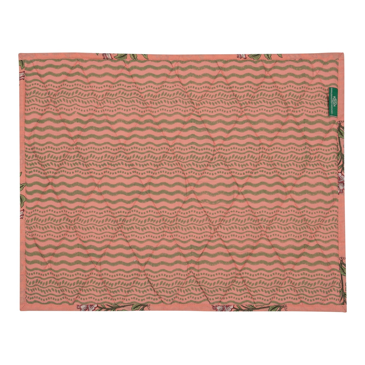 Peach Large Flower Reversible Table Mat