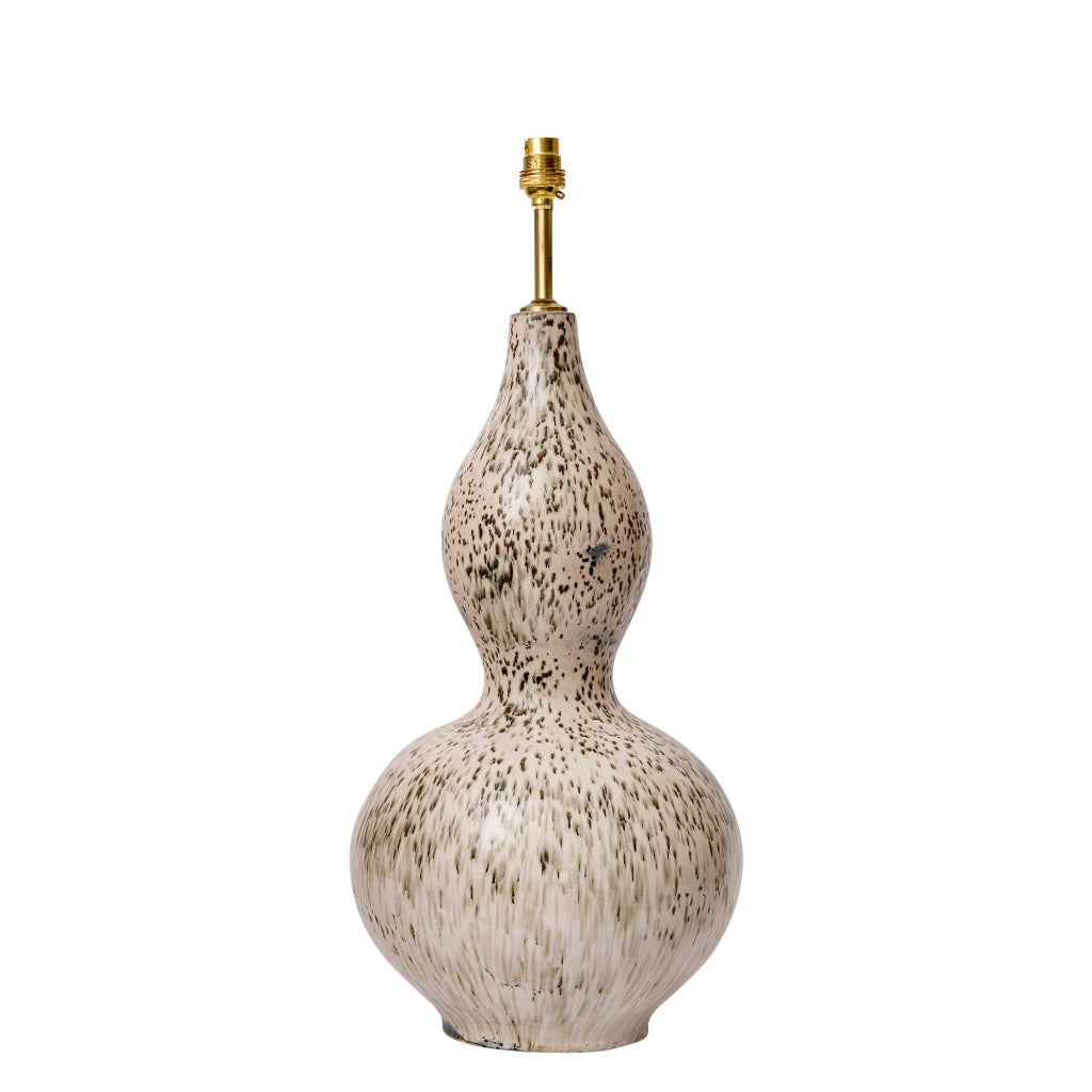 Penny-Morrison-Pink-Speckled-Double-Gourd-Ceramic-Lamp-Base-Quirky-Unique-Colourful-Hand-Painted-Bespoke-Artisanal