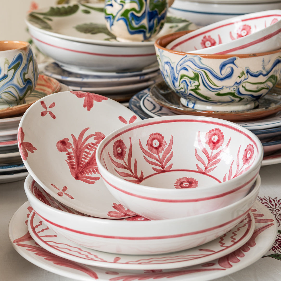 Pink Summer Flower Ceramic Small Plate