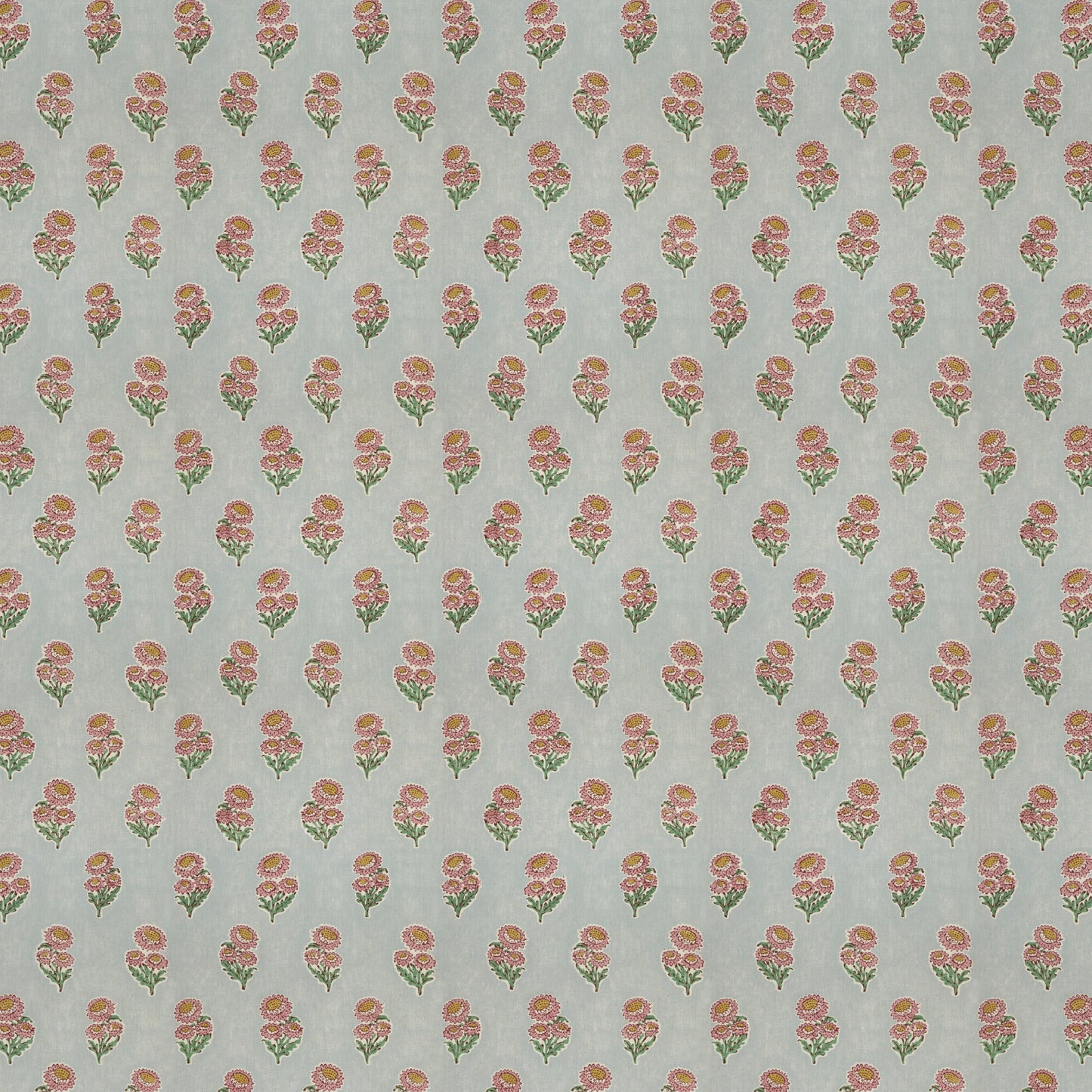 Posy Flower Pink/Blue Fabric