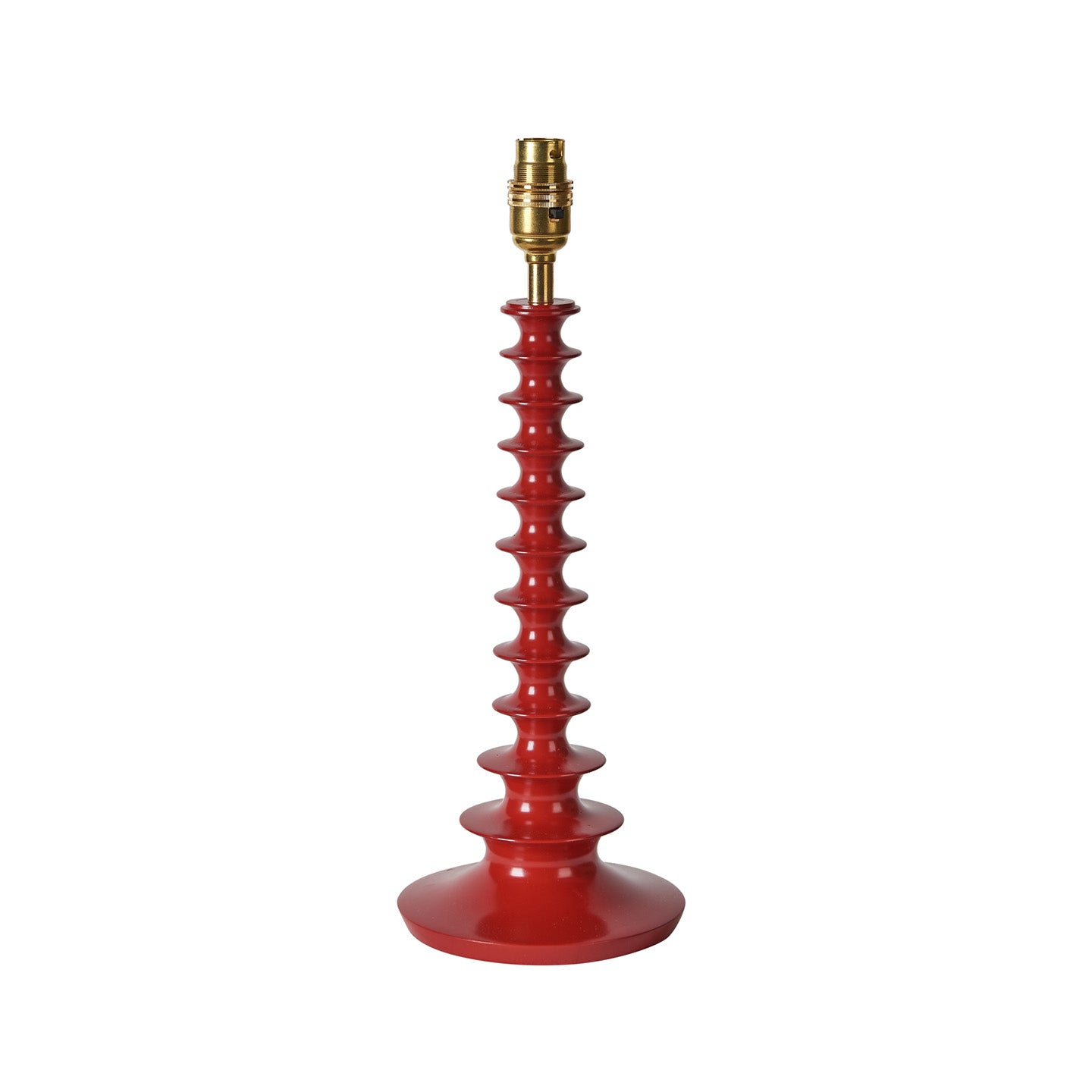 Red Tiered Lacquer Wooden Lamp Base