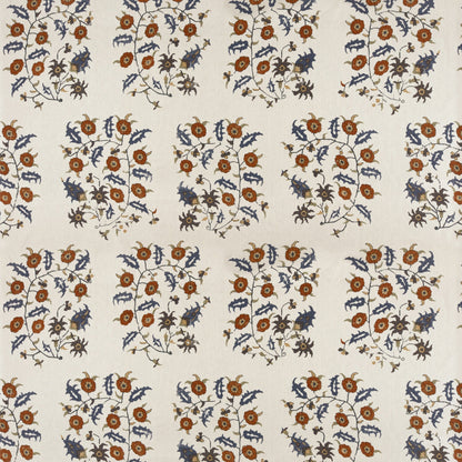 Samode Blue/Ginger Fabric