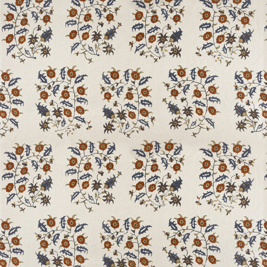 Samode Blue/Ginger Fabric