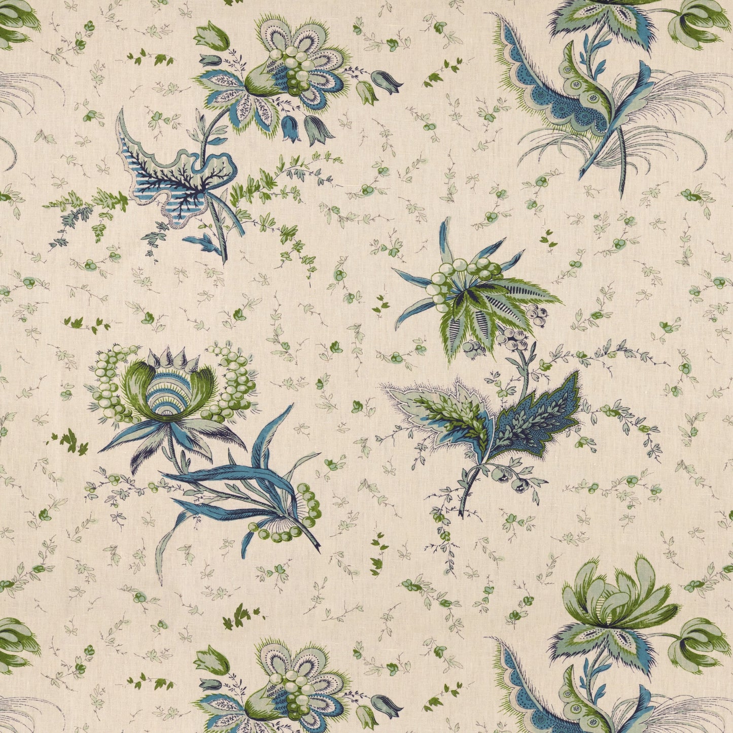 Thistle Flower Blue/Green Sample