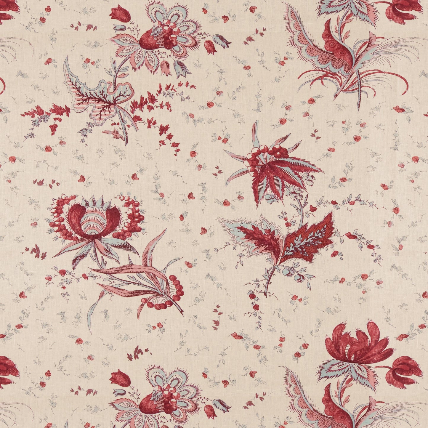 Thistle Flower Pink/Blue Fabric