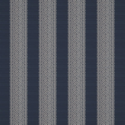 Totem Vertical Stripe Blue Fabric