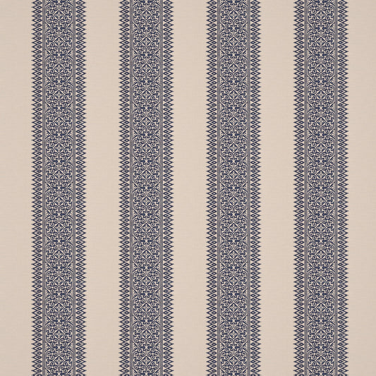 Totem Vertical Stripe Blue Fabric