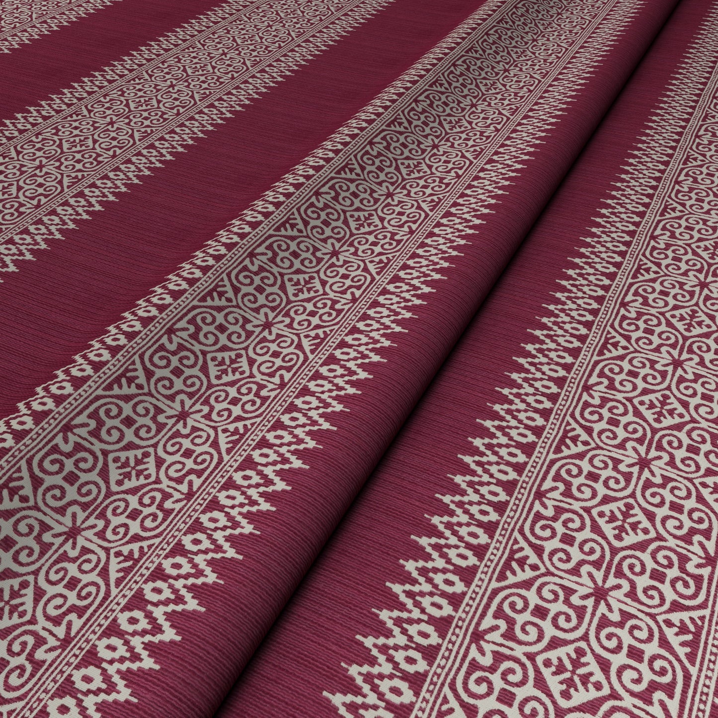 Totem Vertical Stripe Red Fabric