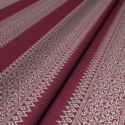 Totem Vertical Stripe Red Fabric