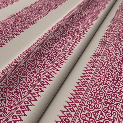 Totem Vertical Stripe Red Fabric