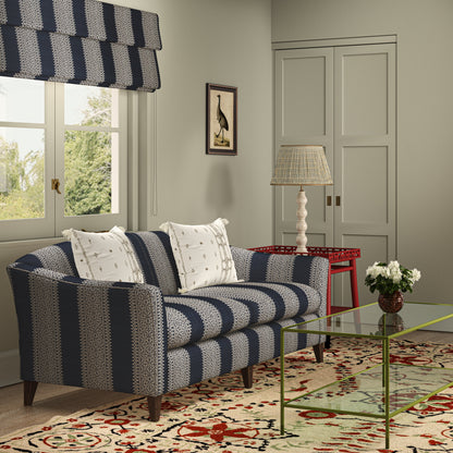 Totem Vertical Stripe Blue Fabric