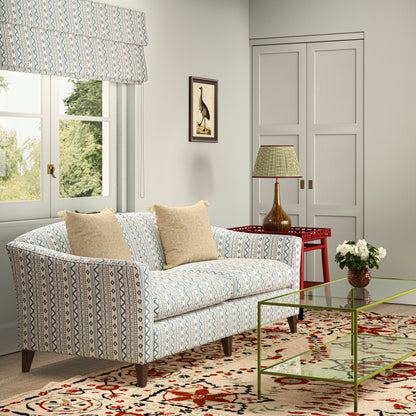 Andean Vertical Stripe Blue Fabric