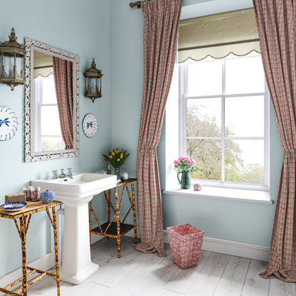 Ashok Orange on Natural Fabric