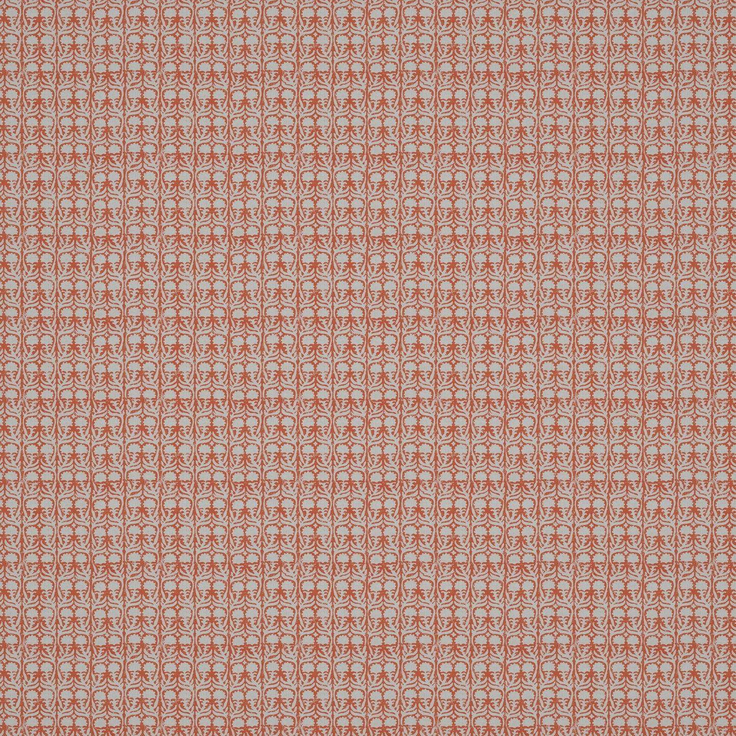 Ashok Orange on Natural Fabric