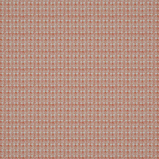 Ashok Orange on Natural Fabric