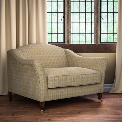 Ashok Yellow on Natural Fabric