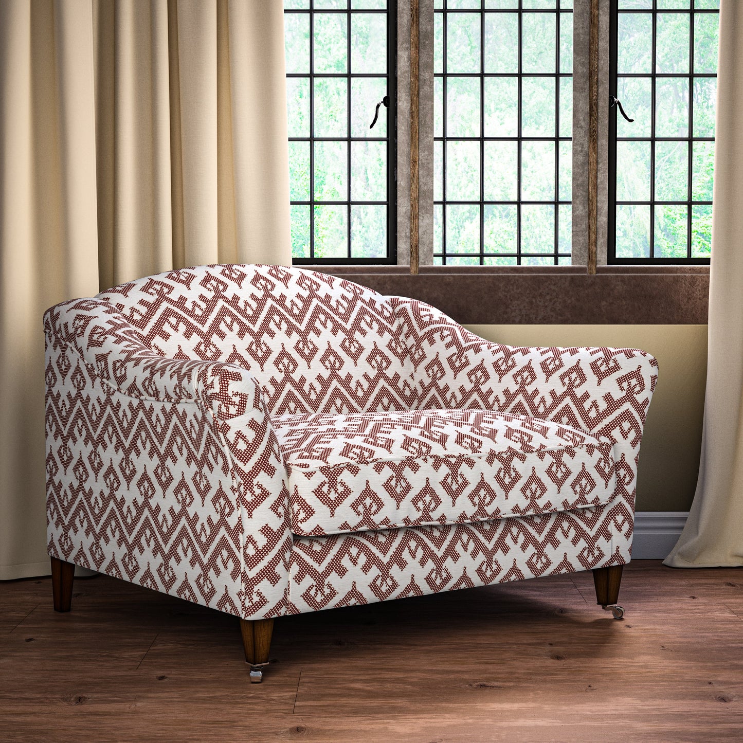 Chennai Weave Wine Fabric
