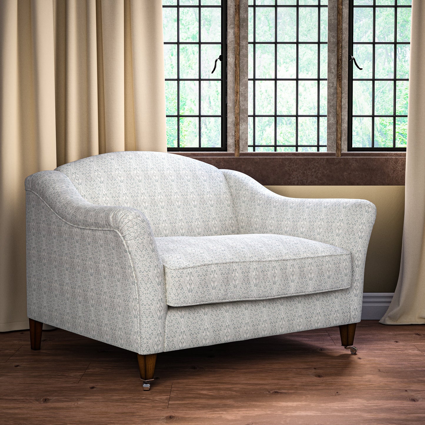Diamond Chunky Aqua Fabric