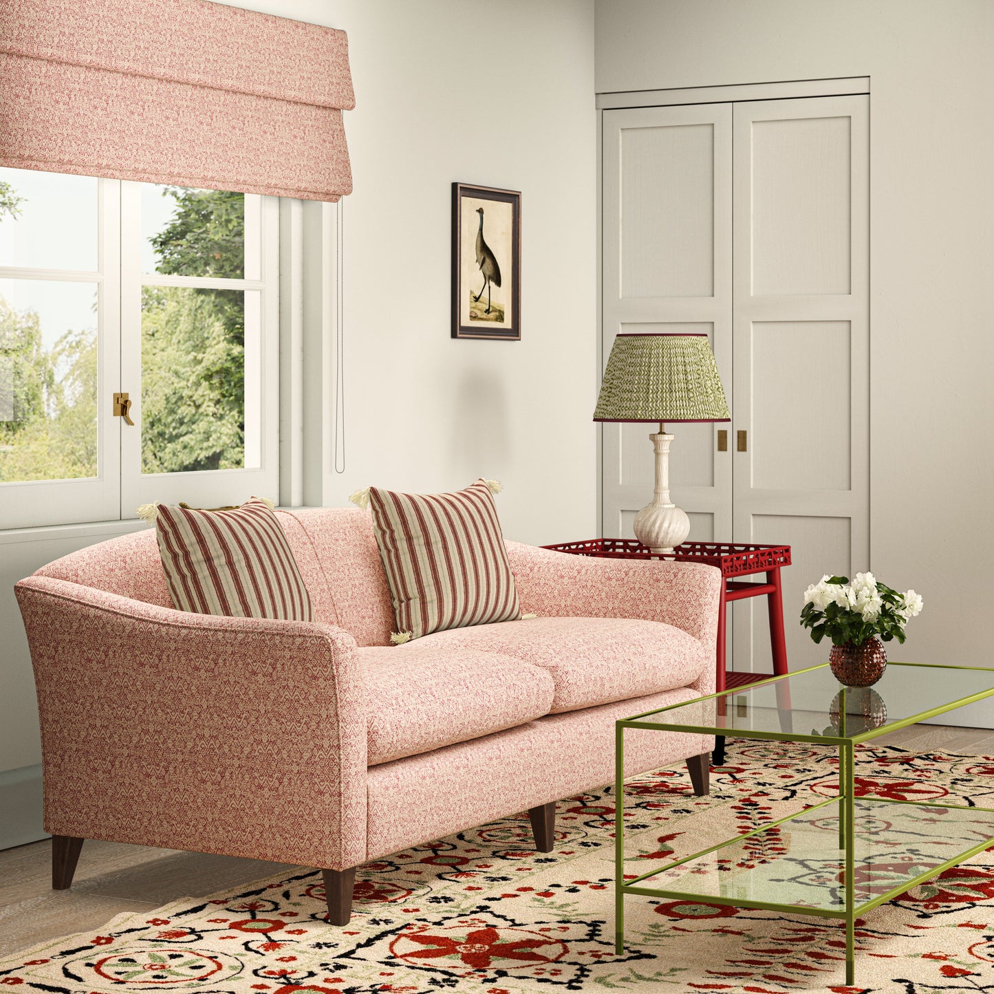 Diamond Ethnic Pink Fabric