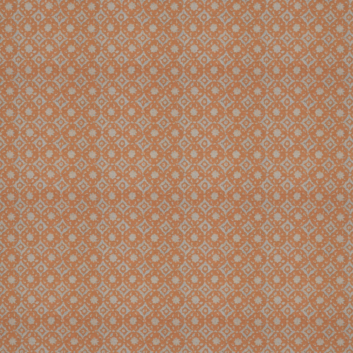 Floral Tile Cinnamon Fabric