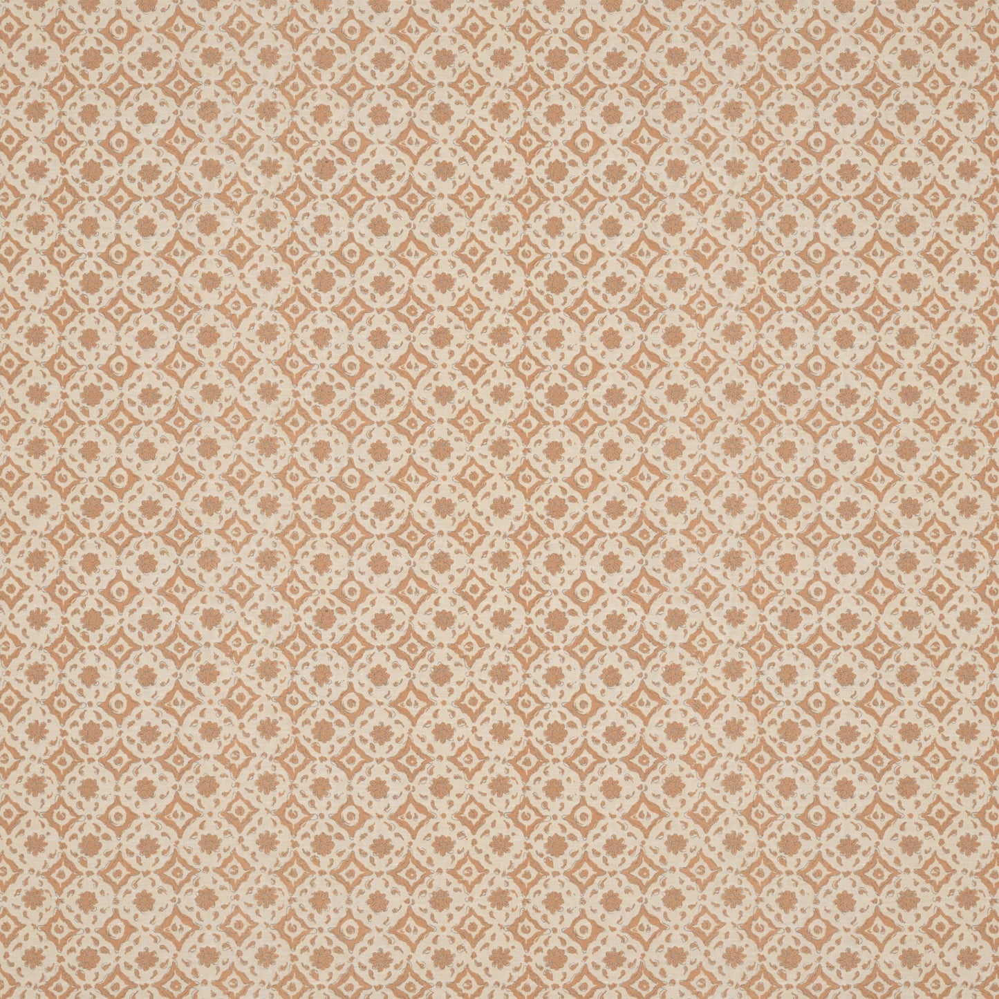 Floral Tile Cinnamon Fabric