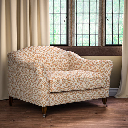 Floral Tile Cinnamon Fabric