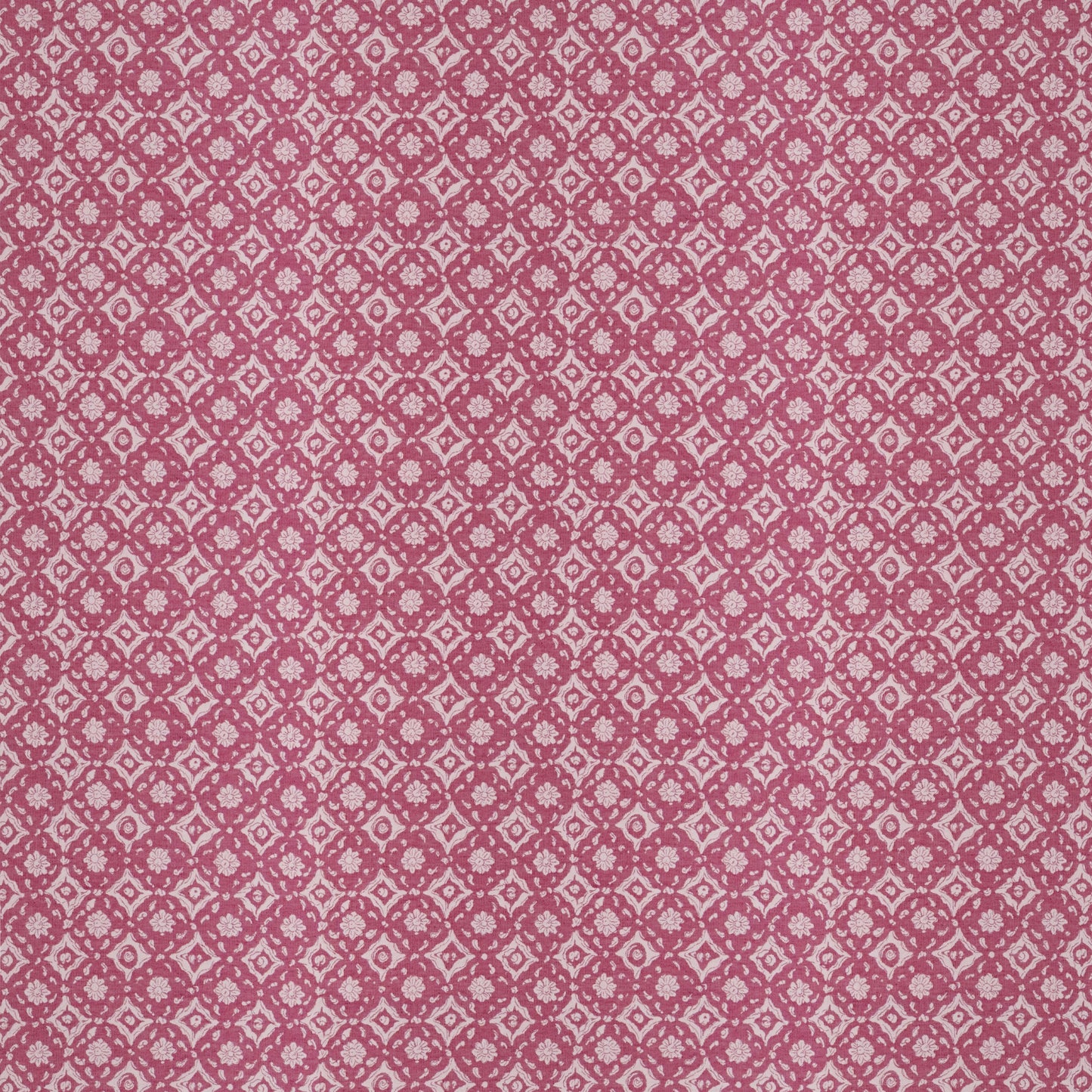 Floral Tile Pink Fabric