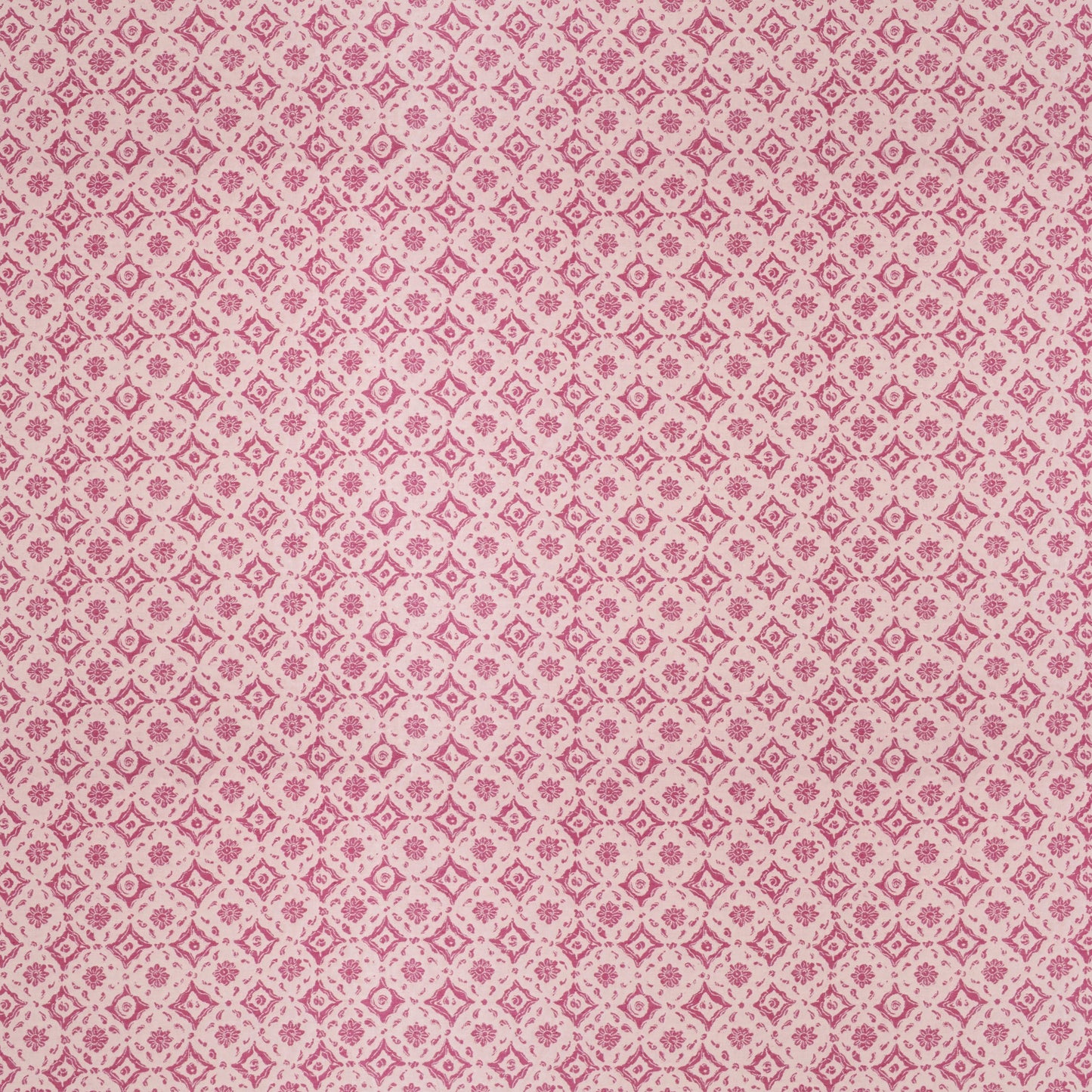 Floral Tile Pink Fabric