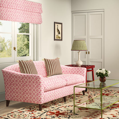 Floral Tile Pink Fabric