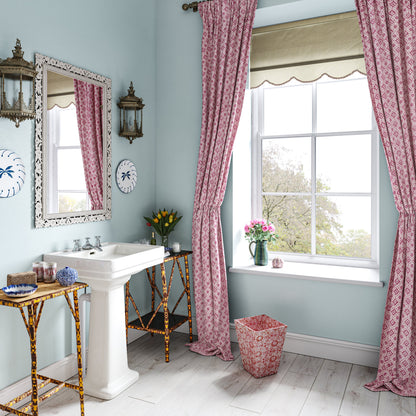 Floral Tile Pink Fabric